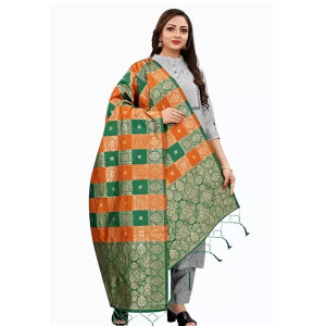 MC-SST 05 DUPATTA ORANGE-GREEN-2-2