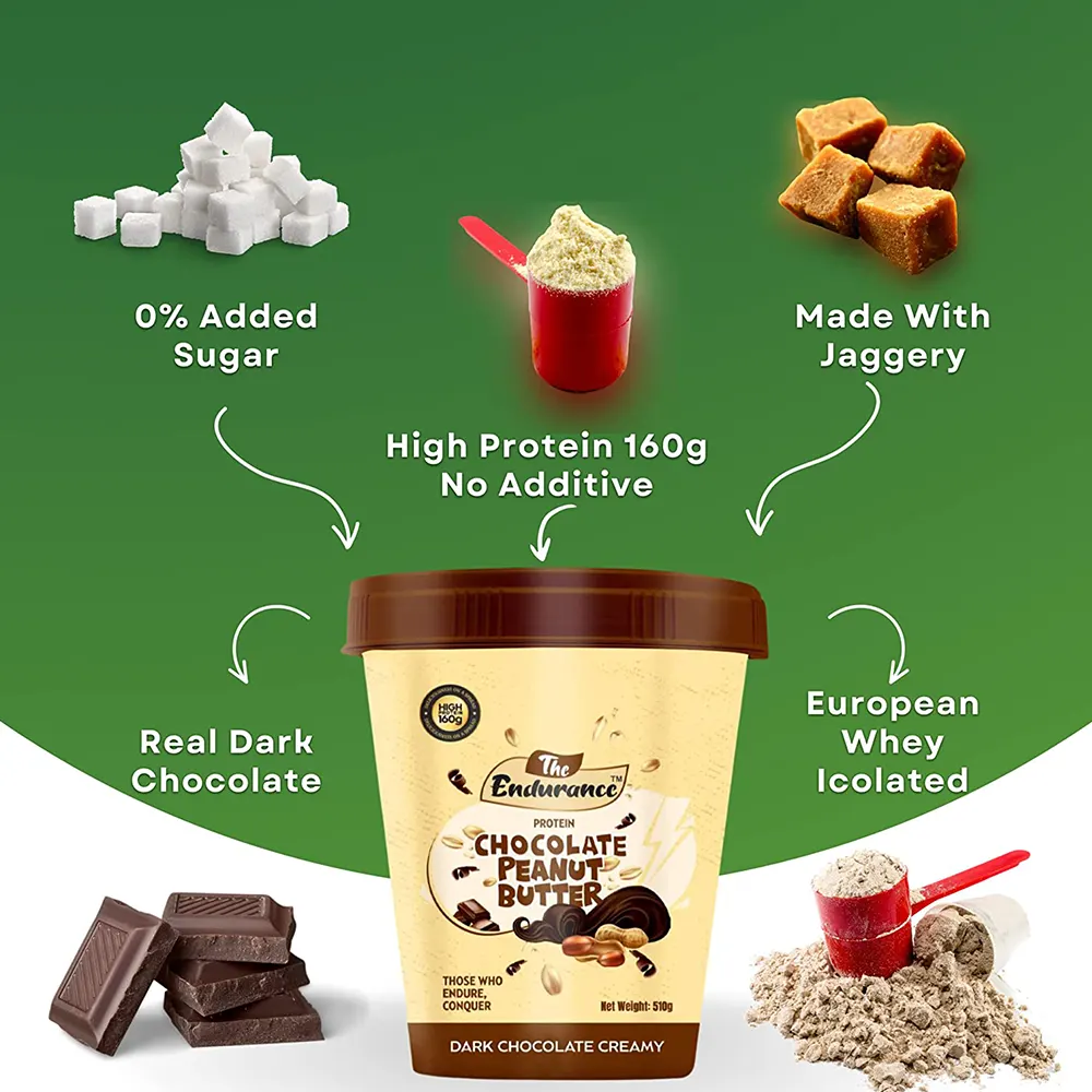 The Endurance Peanut Butter Enriched with High Protein, Perfectly