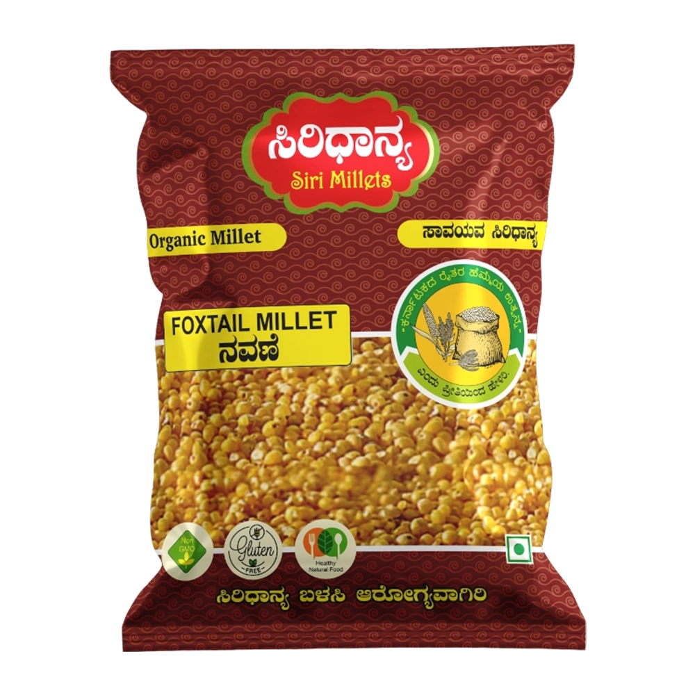 Siri Millets Organic Foxtail Millet (1kg / Pack) Rolloverstock